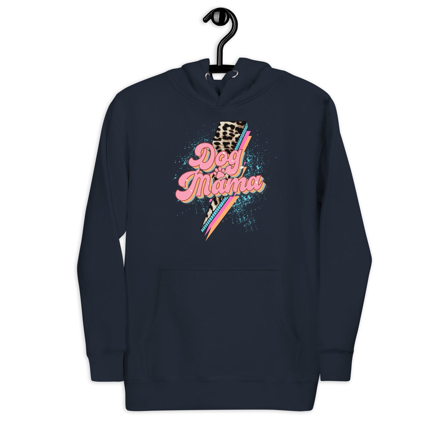 Dog Momma Leopard Lighting Bolt Unisex Hoodie