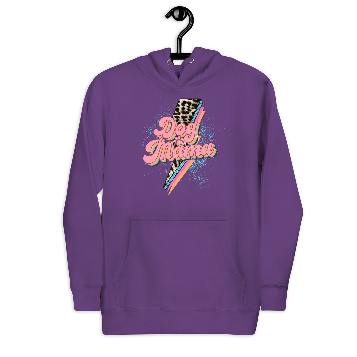 Dog Momma Leopard Lighting Bolt Unisex Hoodie