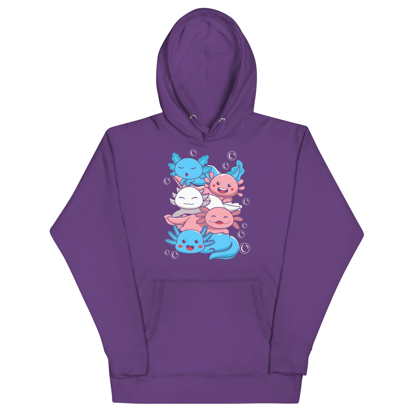 Kawaii Axolotl Transgender Pride Flag Unisex Hoodie