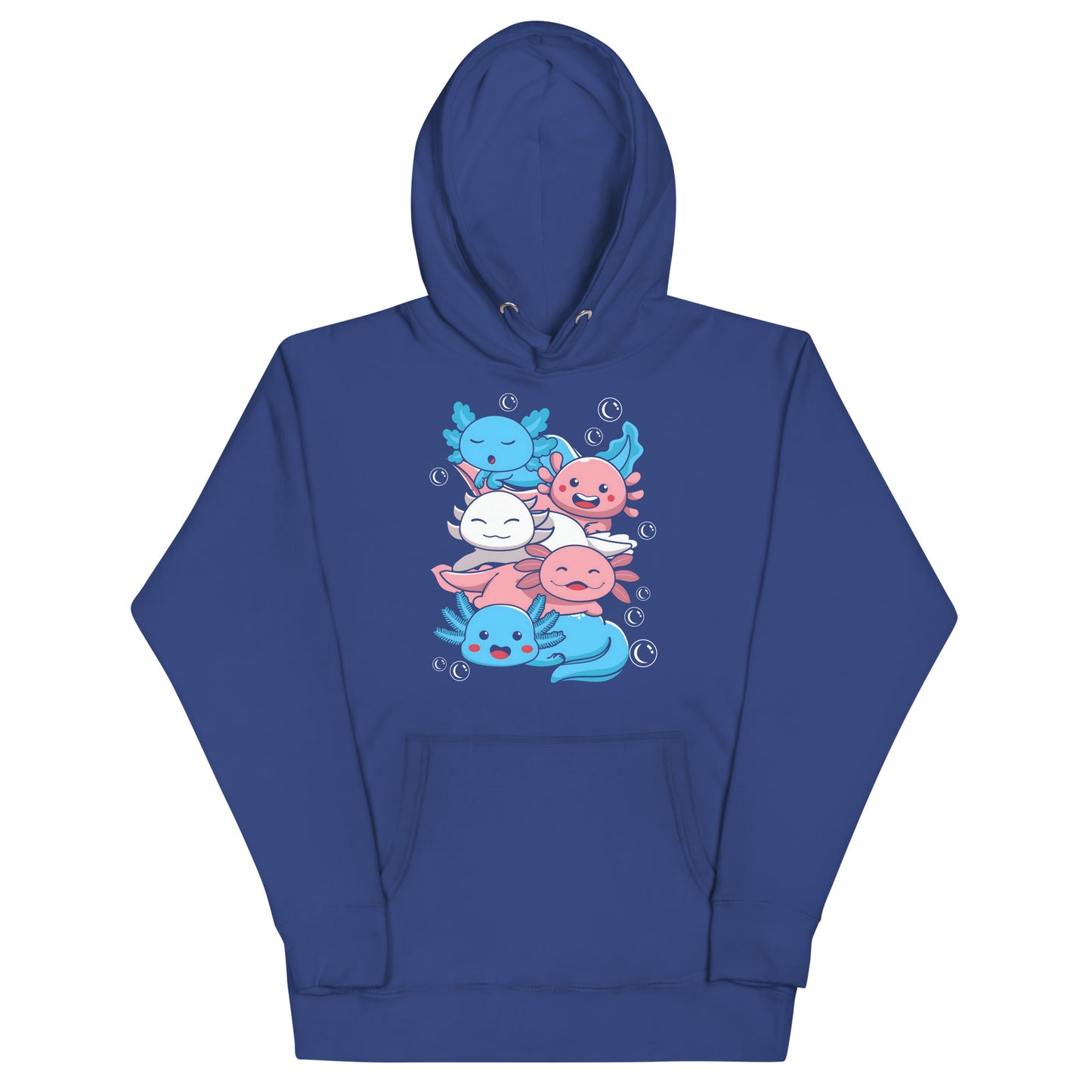 Kawaii Axolotl Transgender Pride Flag Unisex Hoodie