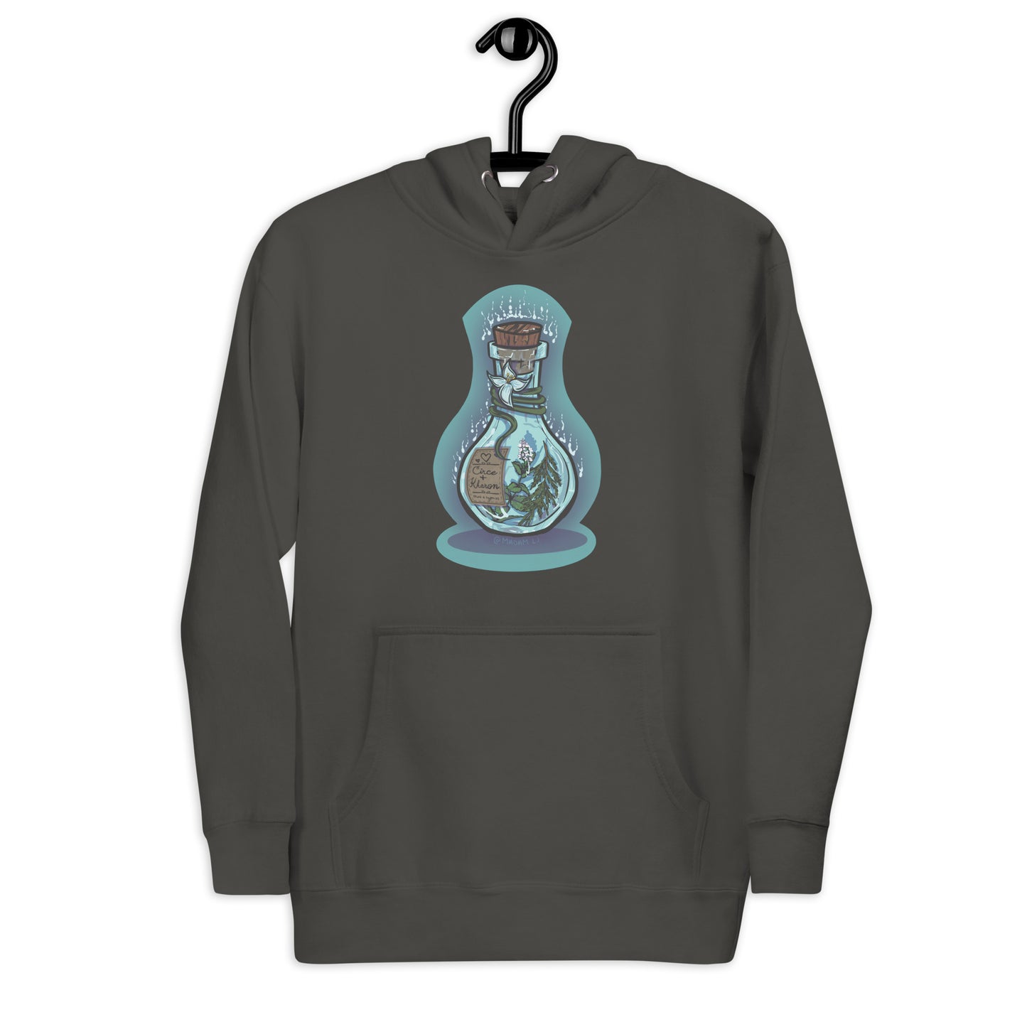Whispers Across the Styx" Potion Bottle Hoodie by Madam__lj
