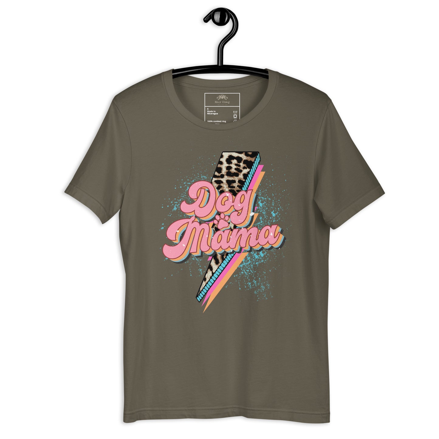 Dog Momma Leopard Lighting Bolt Unisex t-shirt