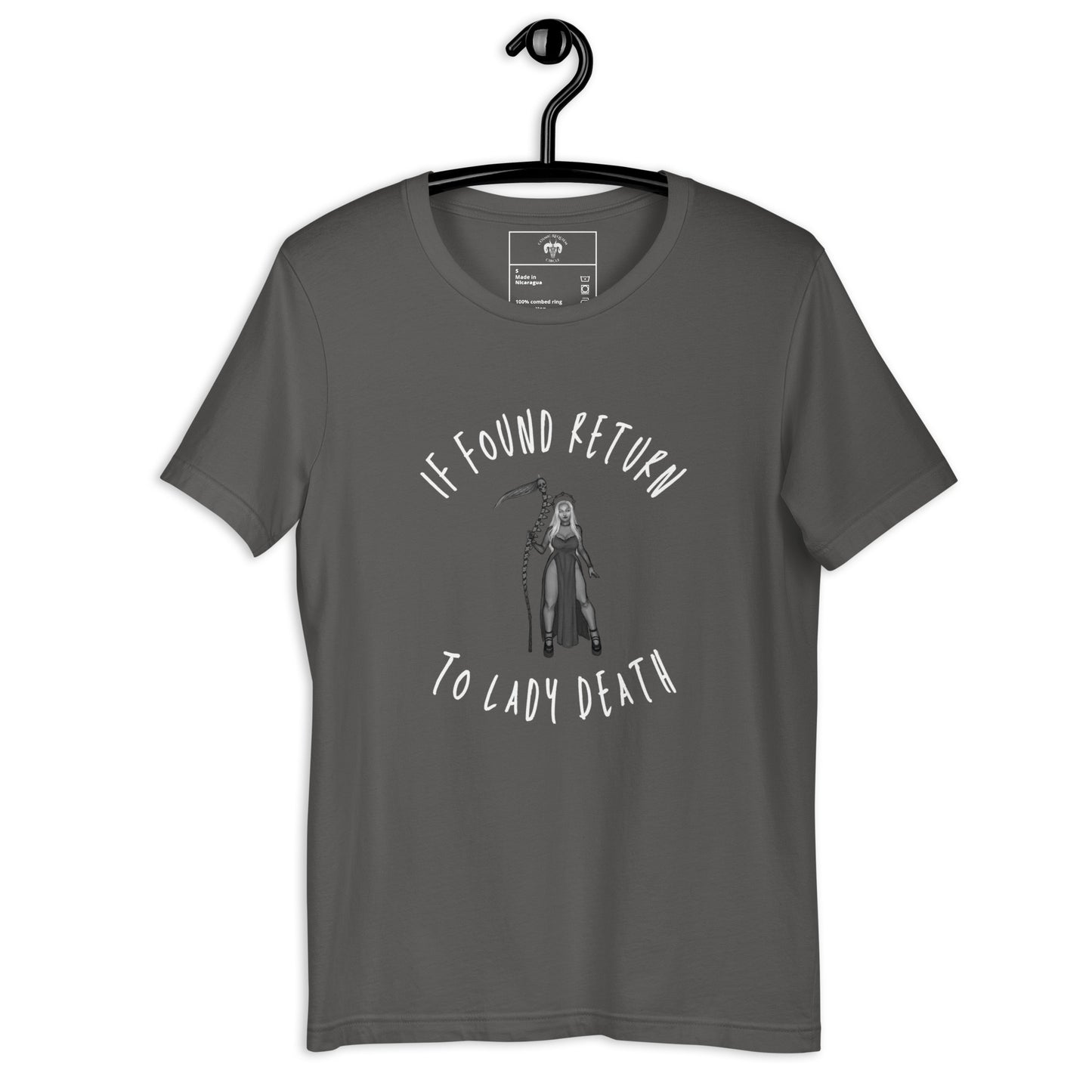 If Found Return to Lady Death Unisex t-shirt