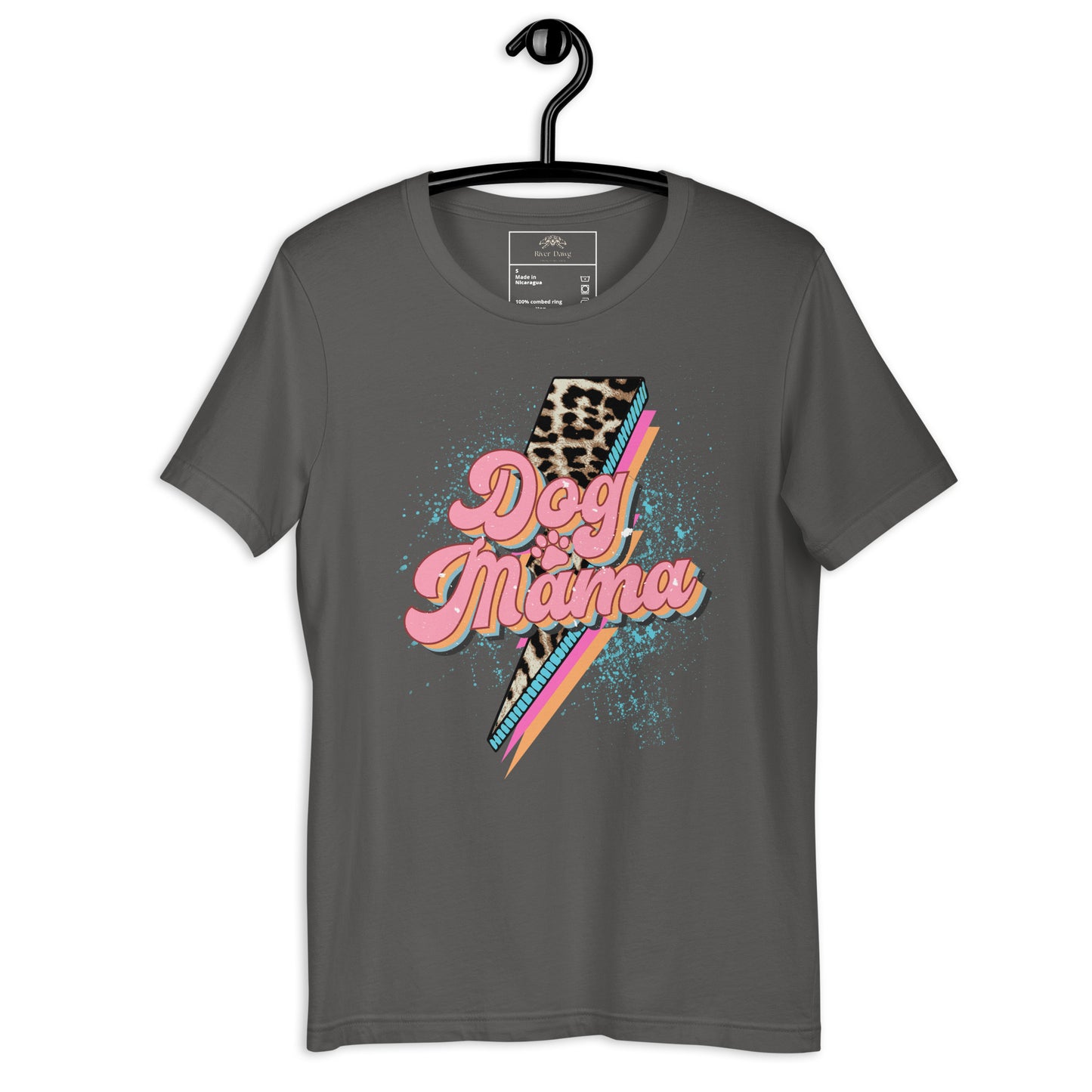 Dog Momma Leopard Lighting Bolt Unisex t-shirt
