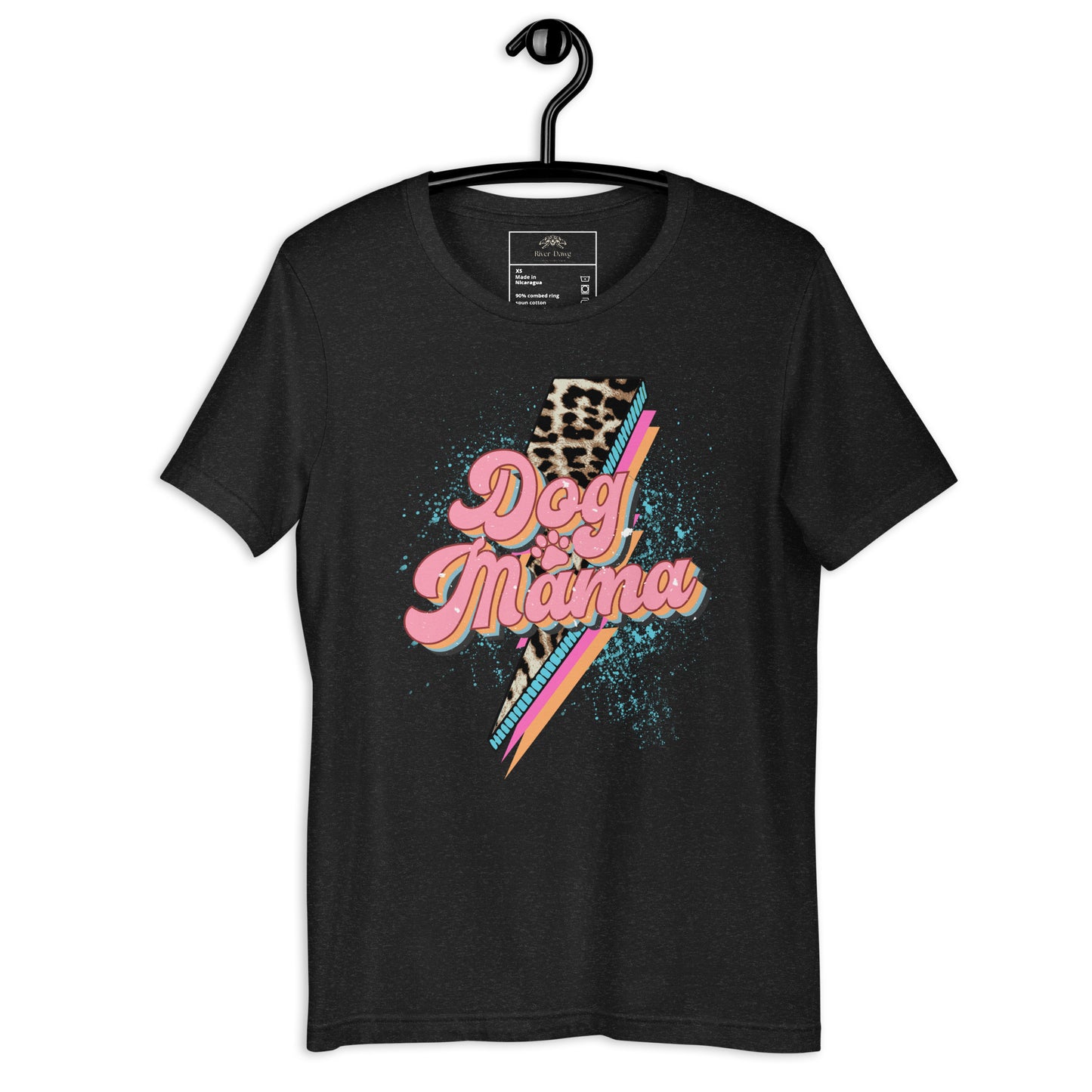 Dog Momma Leopard Lighting Bolt Unisex t-shirt