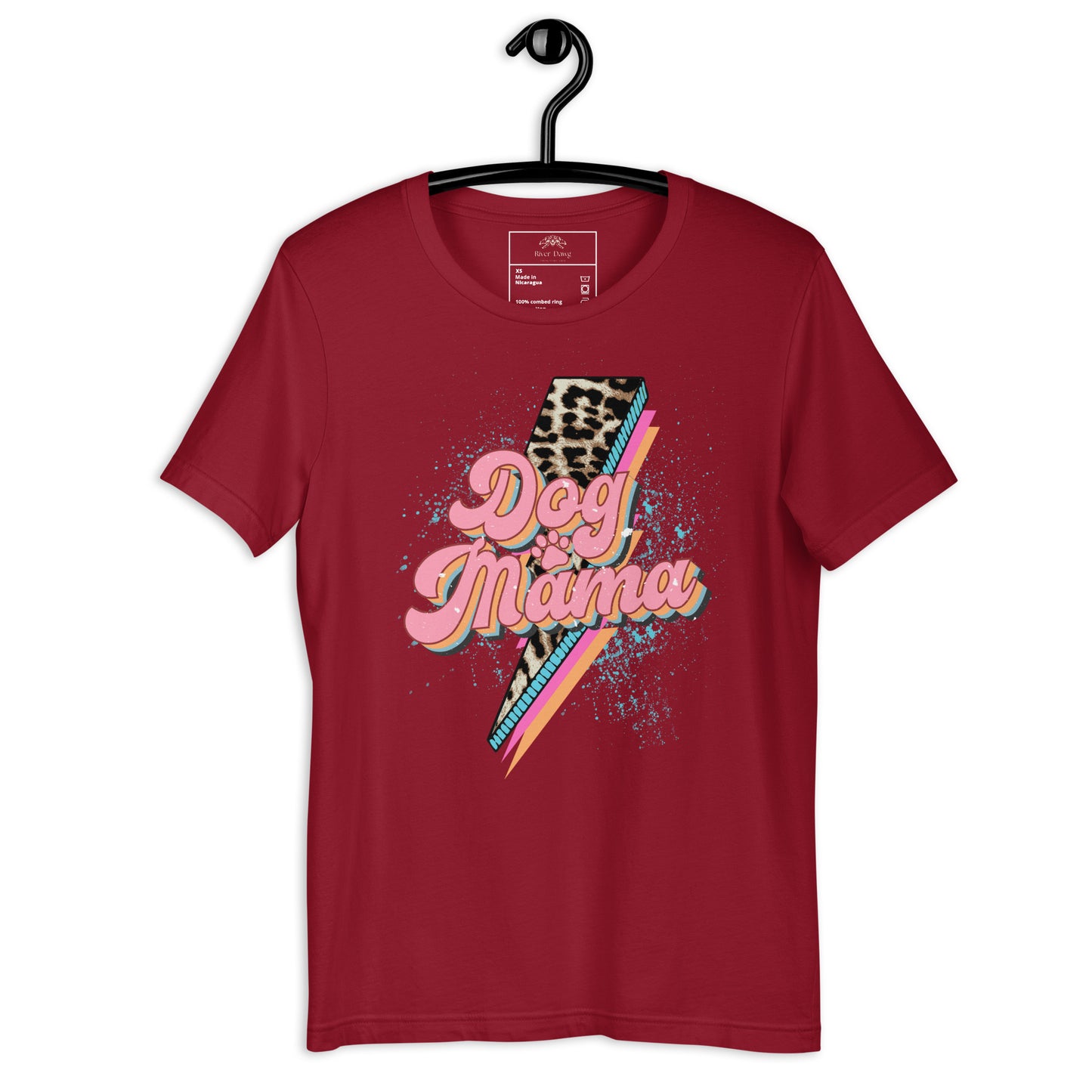 Dog Momma Leopard Lighting Bolt Unisex t-shirt