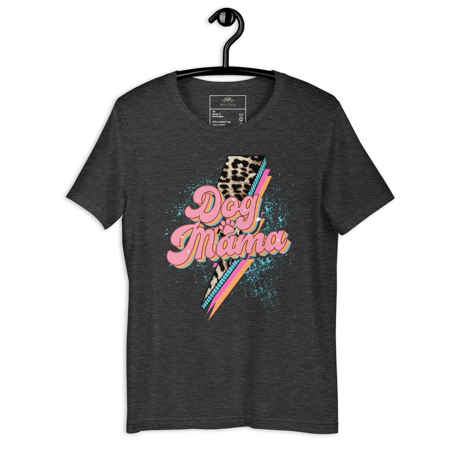 Dog Momma Leopard Lighting Bolt Unisex t-shirt