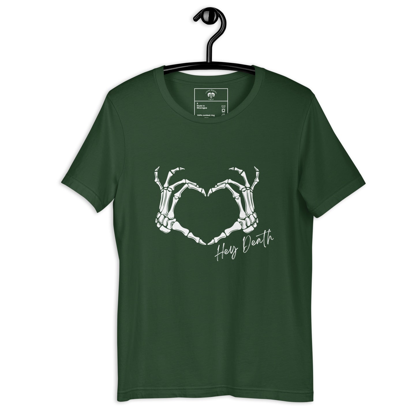 Hey Death Skeleton Heart Hands Unisex t-shirt