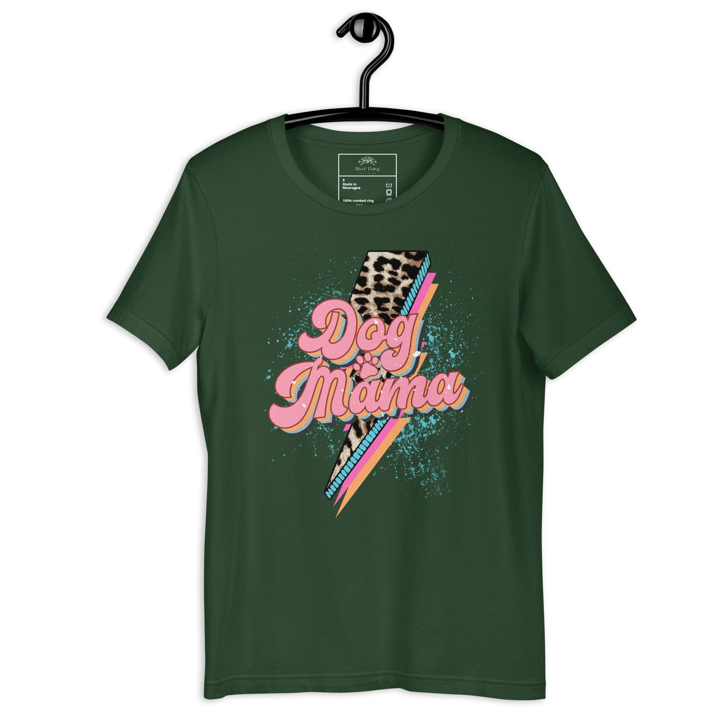 Dog Momma Leopard Lighting Bolt Unisex t-shirt