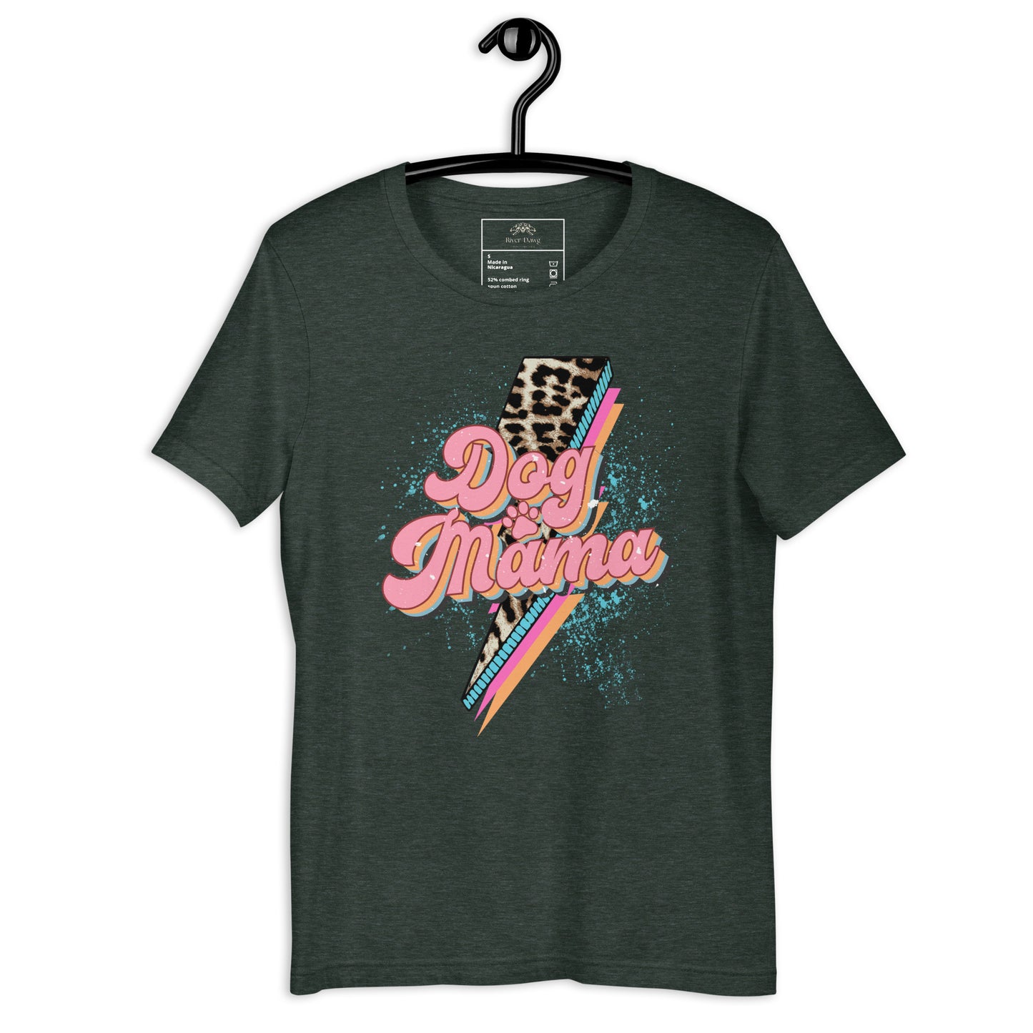 Dog Momma Leopard Lighting Bolt Unisex t-shirt