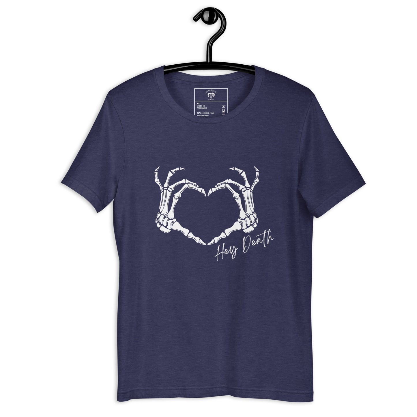 Hey Death Skeleton Heart Hands Unisex t-shirt