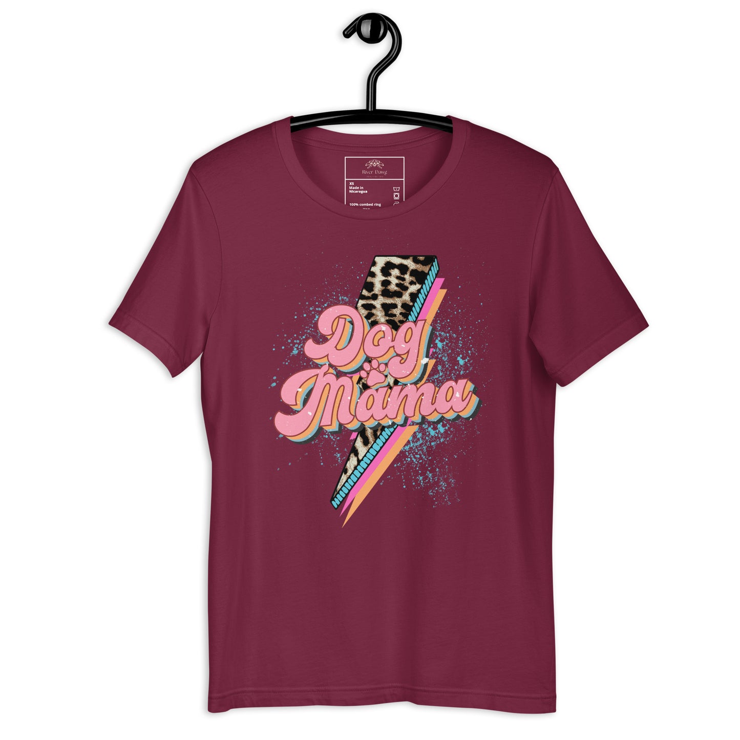 Dog Momma Leopard Lighting Bolt Unisex t-shirt