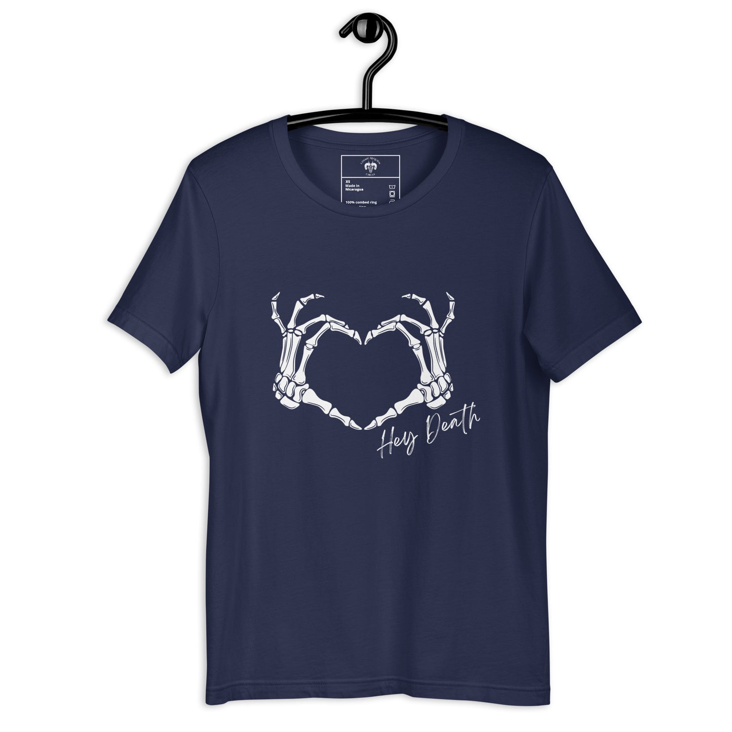 Hey Death Skeleton Heart Hands Unisex t-shirt