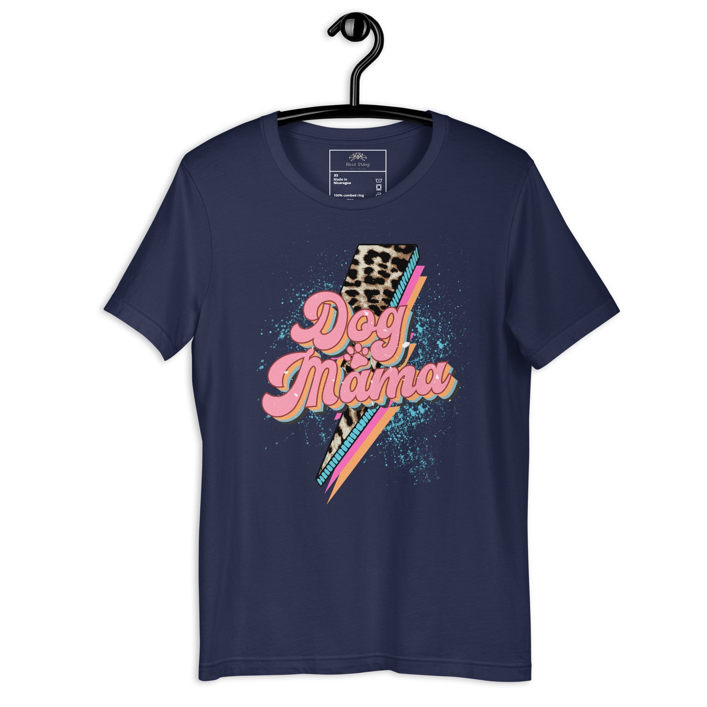 Dog Momma Leopard Lighting Bolt Unisex t-shirt