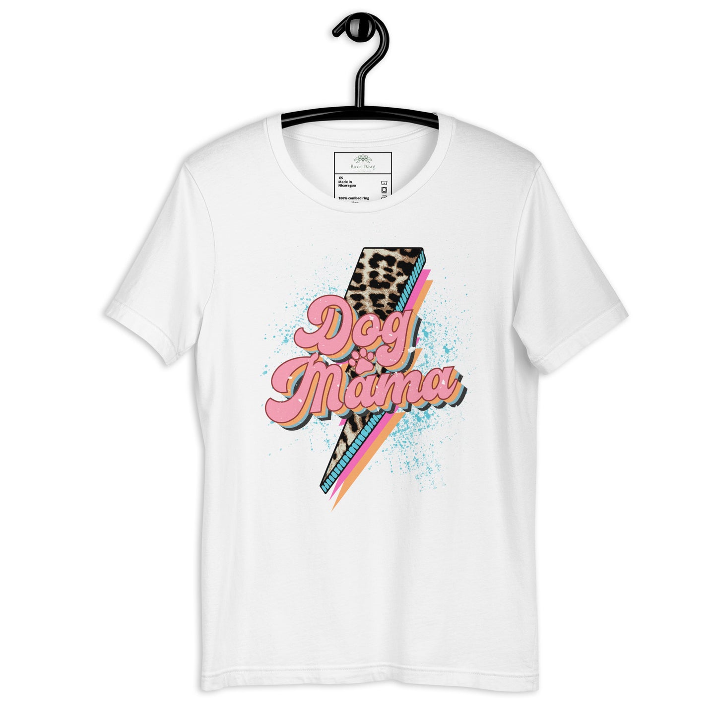 Dog Momma Leopard Lighting Bolt Unisex t-shirt