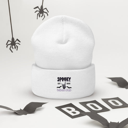 Spooky Babe Club Cuffed Beanie Hat