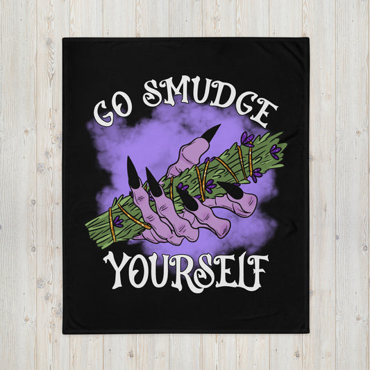 Go Smudge Yourself Throw Blanket