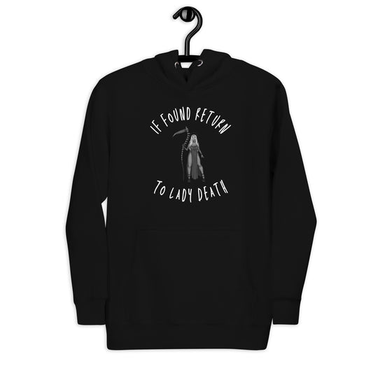 If Found Return to Lady Death Unisex Hoodie